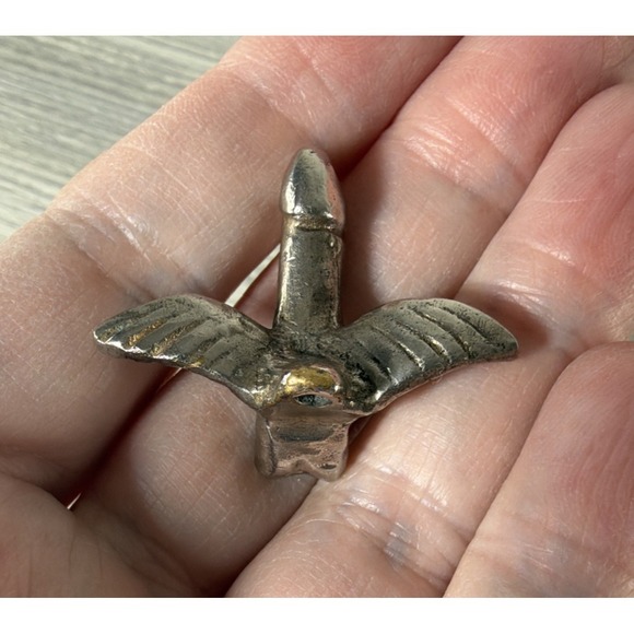 Vintage Winged Phallus Penis Flying Dick Roman Good Luck Symbol Fascinus Charm - Picture 6 of 8